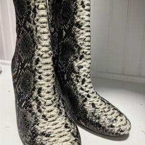 Chinese Laundry Heeled Snake Skin Ankle Boots